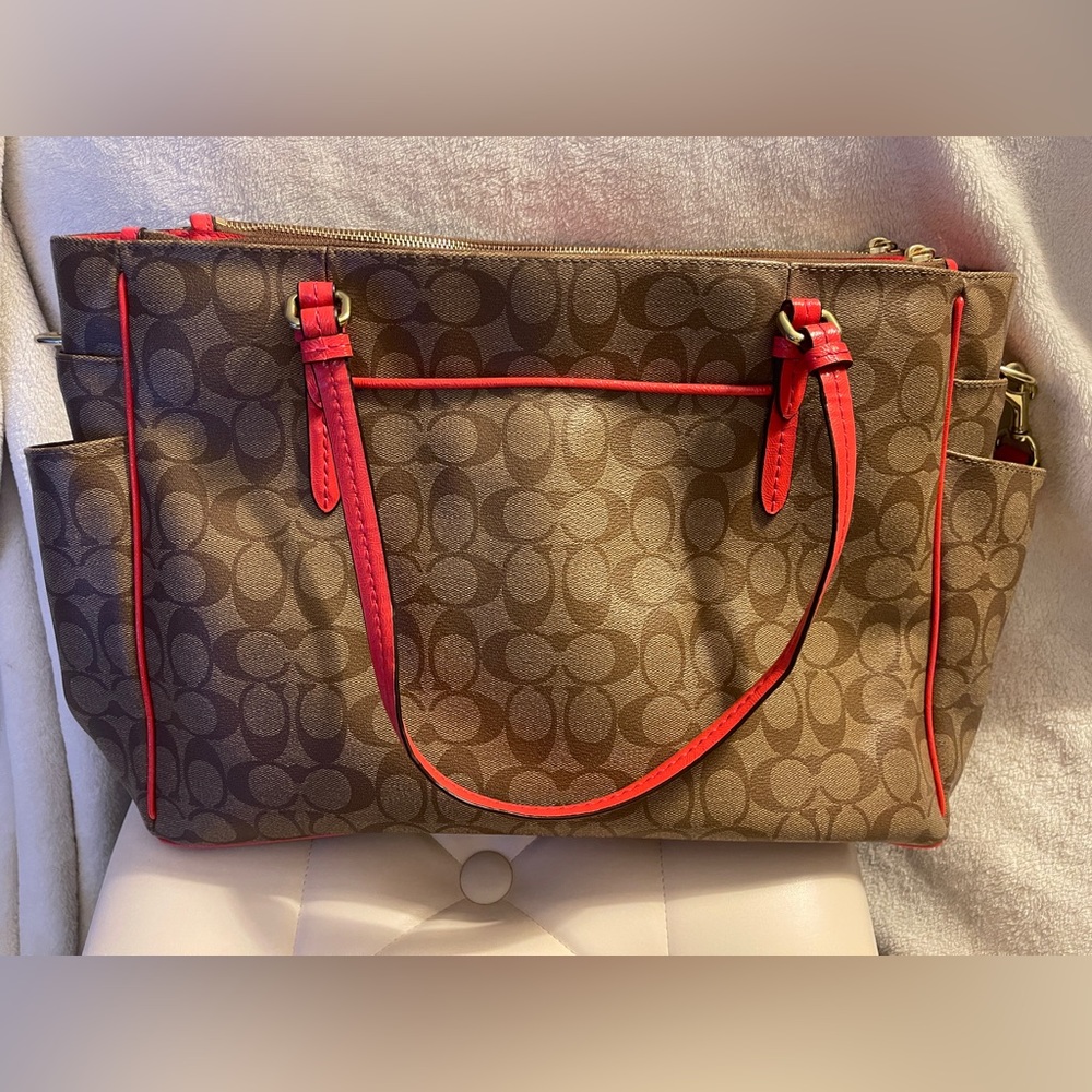 COACH Diaper / Gym / Laptop / Travel Shoulder Bag Tote - Picture 2 of 16